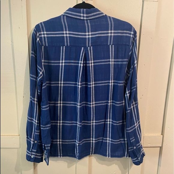 Paradigma plaid button down top size large - Picture 3 of 4